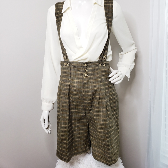 VINTAGE JJ Fargo Plaid Overalls - Picture 2 of 8